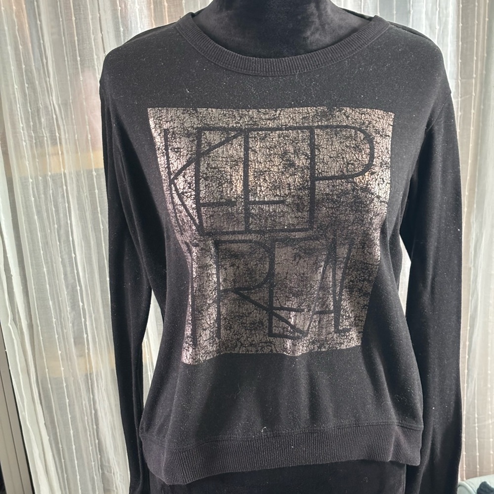 Black “Keep It Real” Graphic Sweatshirt